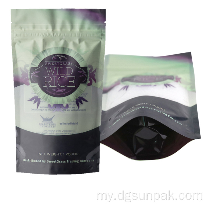 စိတ်ကြိုက်အနက်ရောင် Matte Ziplock ပလပ်စတစ်ထုပ်ပိုးအိတ်များ